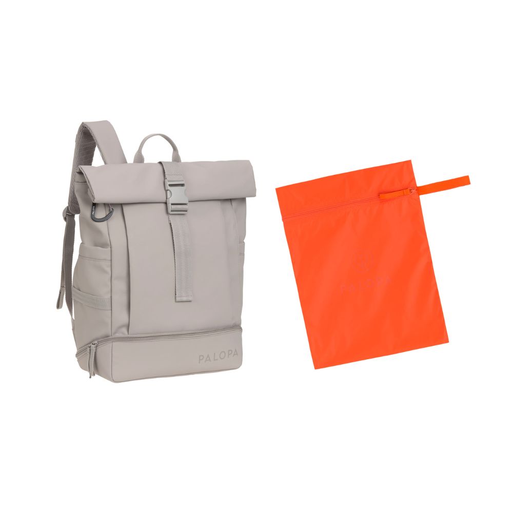 PALOPA Rolltop Backpack YOSKA Taupe + Beutel