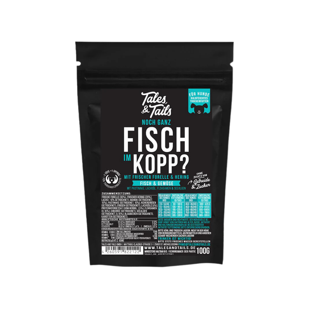 PROBE softes Trockenfutter FISCH IM KOPP? - Tales & Tails