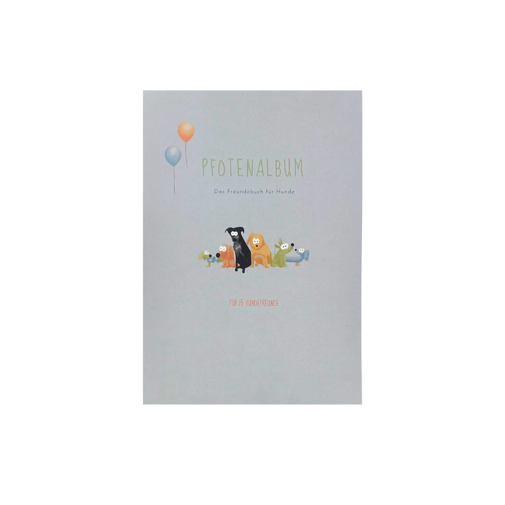 Pfotenalbum - Das Freundebuch für Hunde für 15 Hundefreunde - Buchbilderei