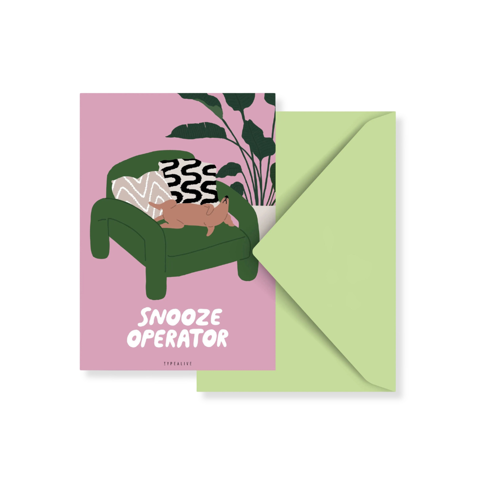 Postkarte / Petisfaction "Dogs" Snooze Operator - typealive