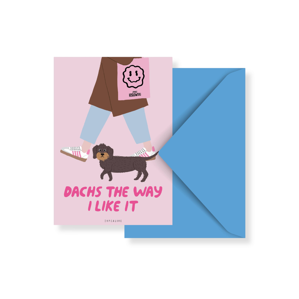 Postkarte Petisfaction "Dogs" Dachs The Way - typealive