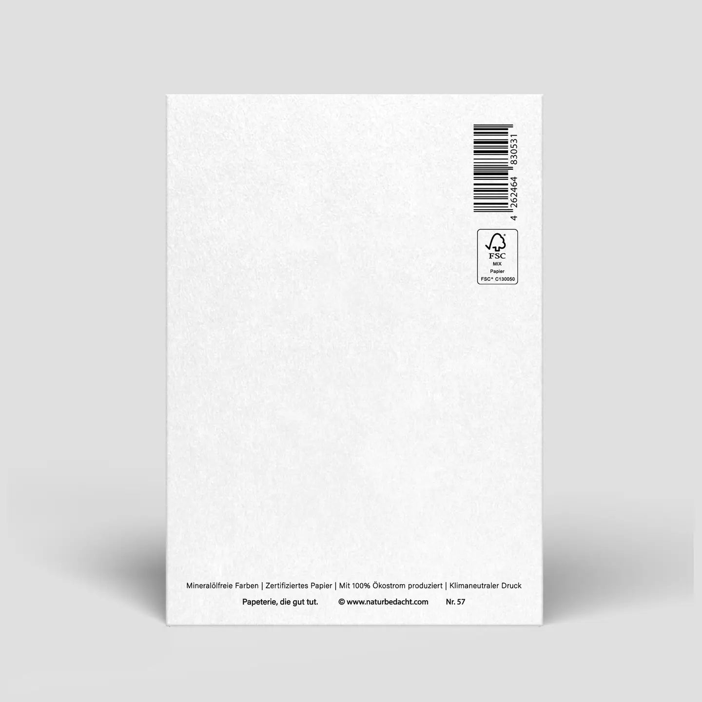 Postkarte Rückseite - Naturbedacht