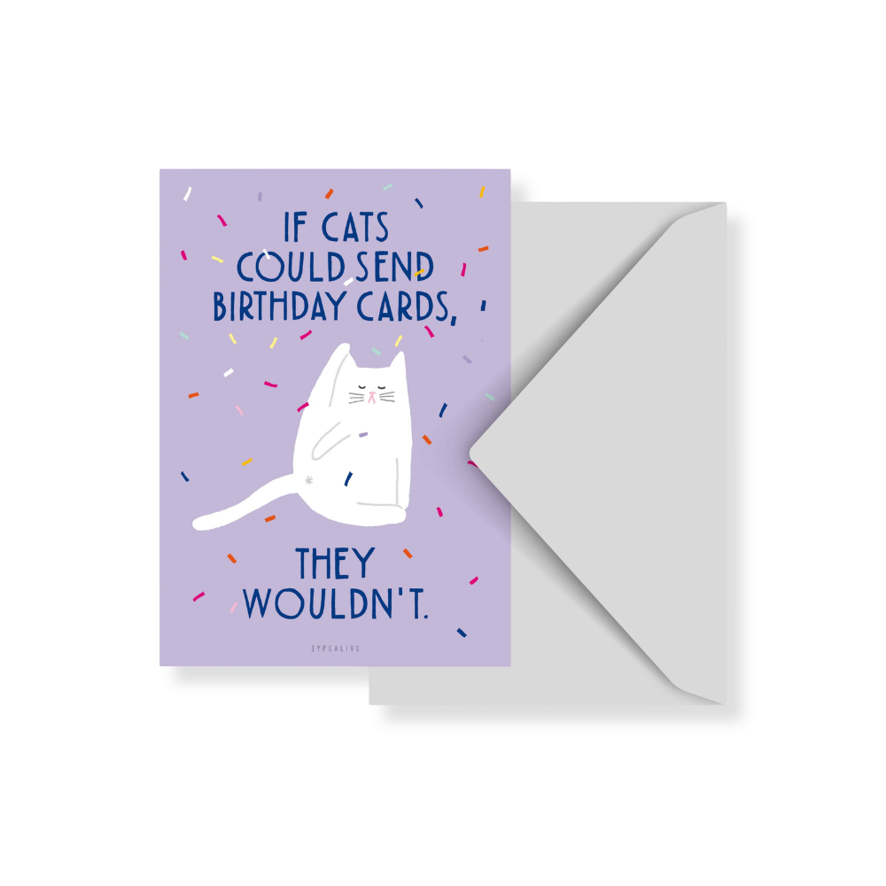 Postkarte / Birthday Cat No. 1 - typealive