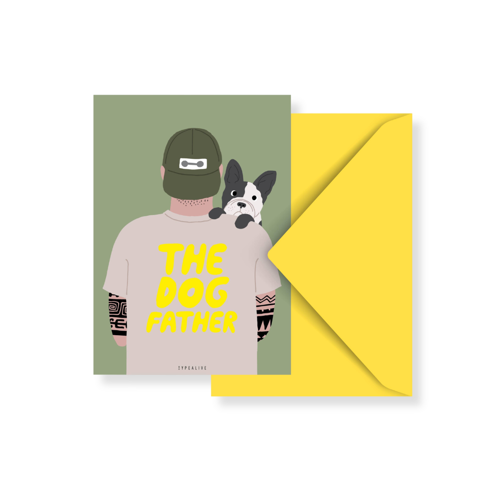 Postkarte / Petisfaction "Dogs" Dogfather - typealive