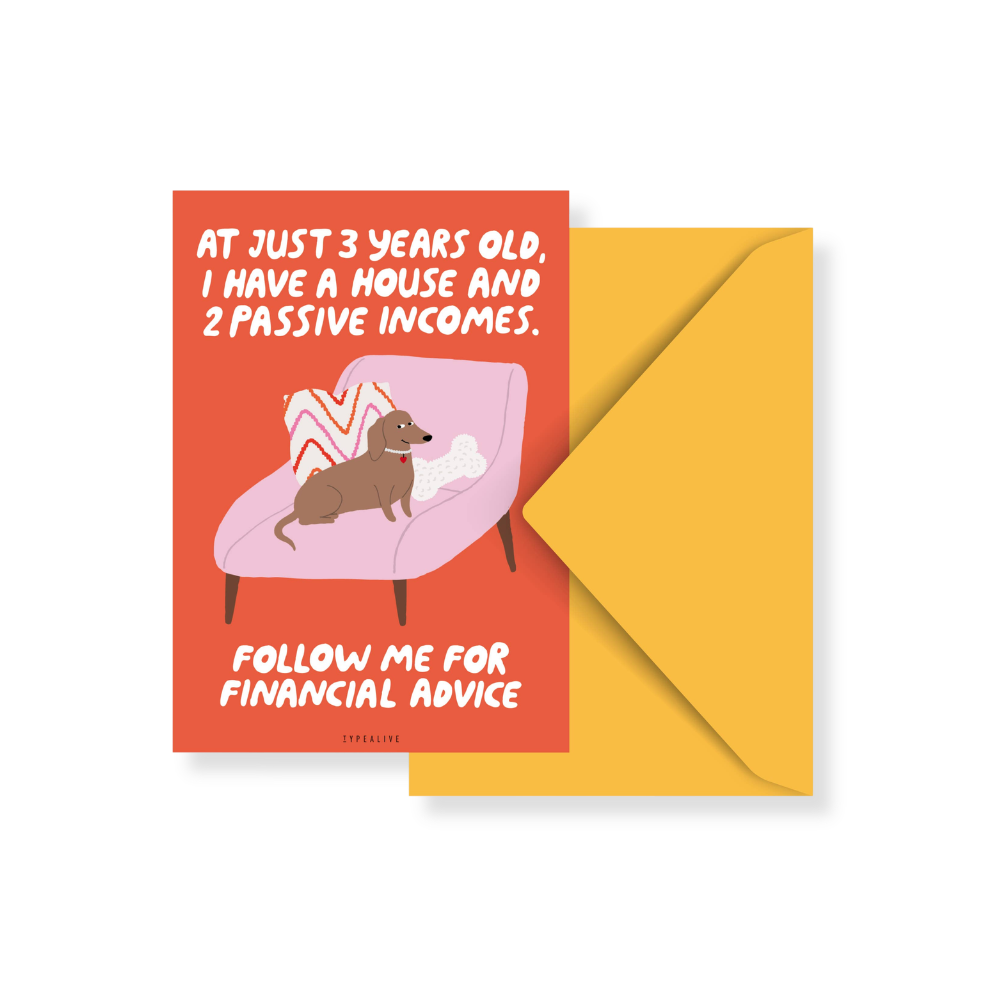 Postkarte / Petisfaction "Dogs" Financial Advice - typealive