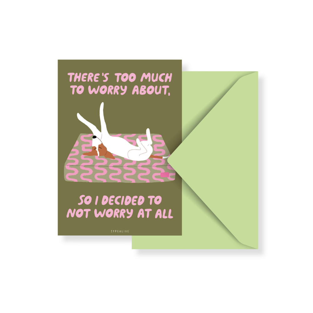 Postkarte / Petisfaction "Dogs" Worry - typealive