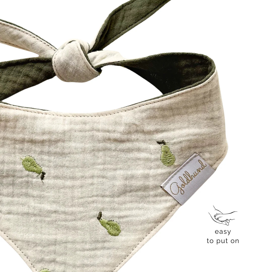 Goldhund Hundehalstuch Musselin Birne