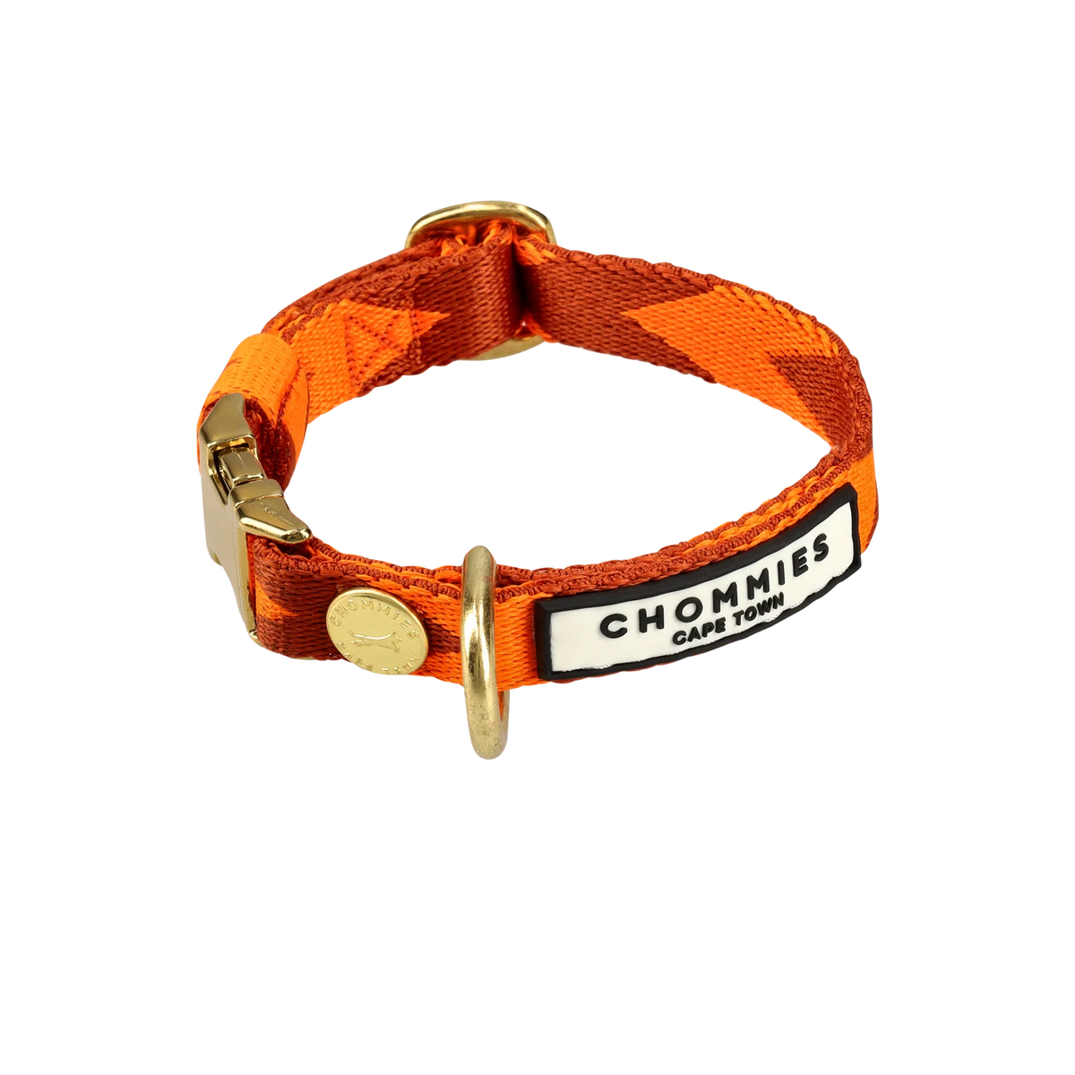 Chommies Quick-release Dog Collar Halsband | Orange & Cognac
