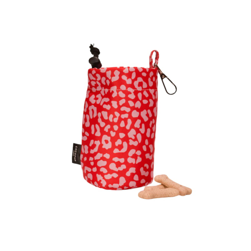 Leckerlibeutel mit Kordelzug Pink Leopard - COCOPUP London