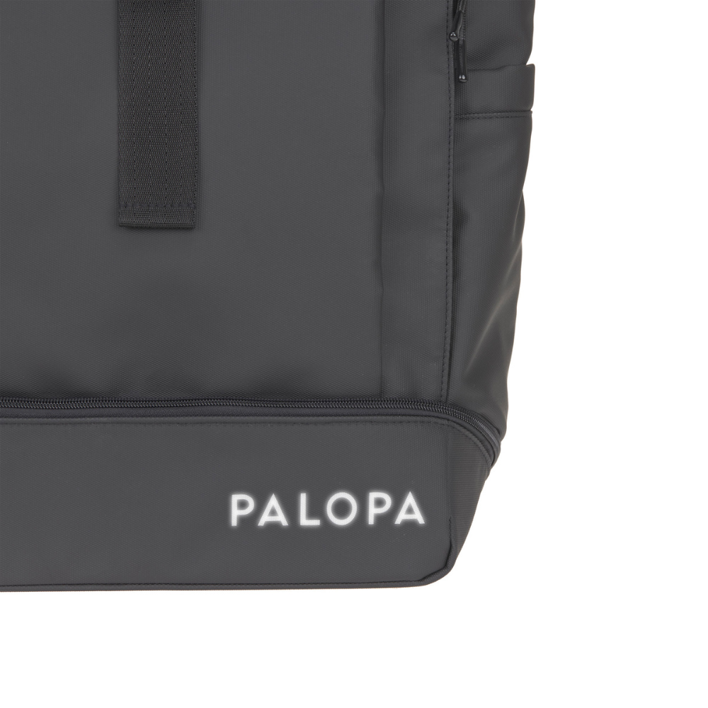 Reflektierendes Logo PALOPA Rolltop Backpack Rucksack YOSKA Black