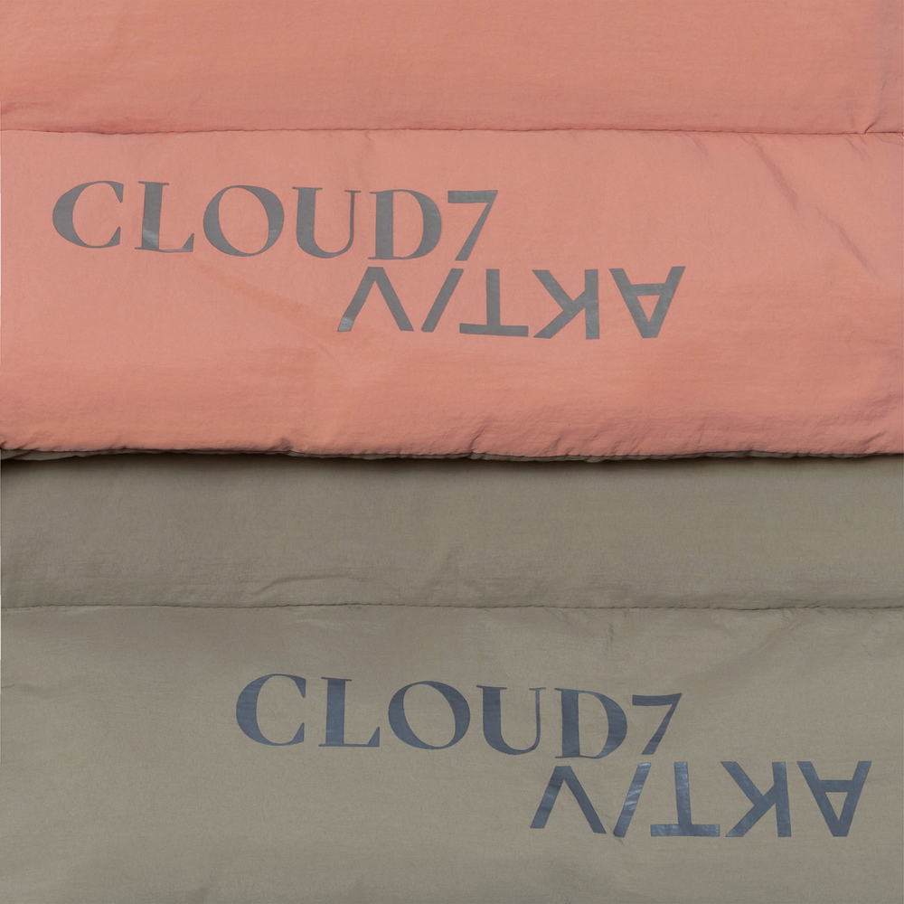 Reflektierendes Logo Cloud7 Hundereisebett & Tote Bag AKTIV Puffer Dart Grey Khaki