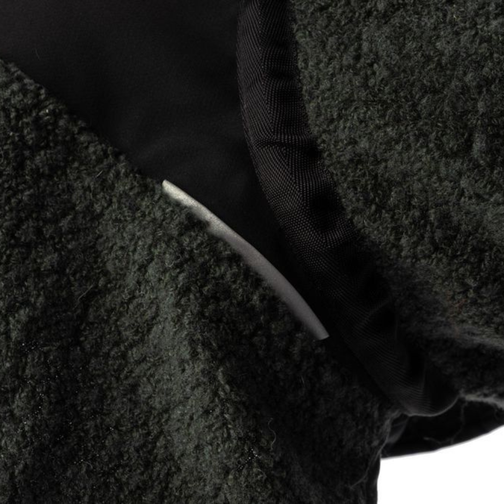 Reflektierende Schlaufen Hundemantel Wool Dog Jacket dark teal - non-stop dogwear®