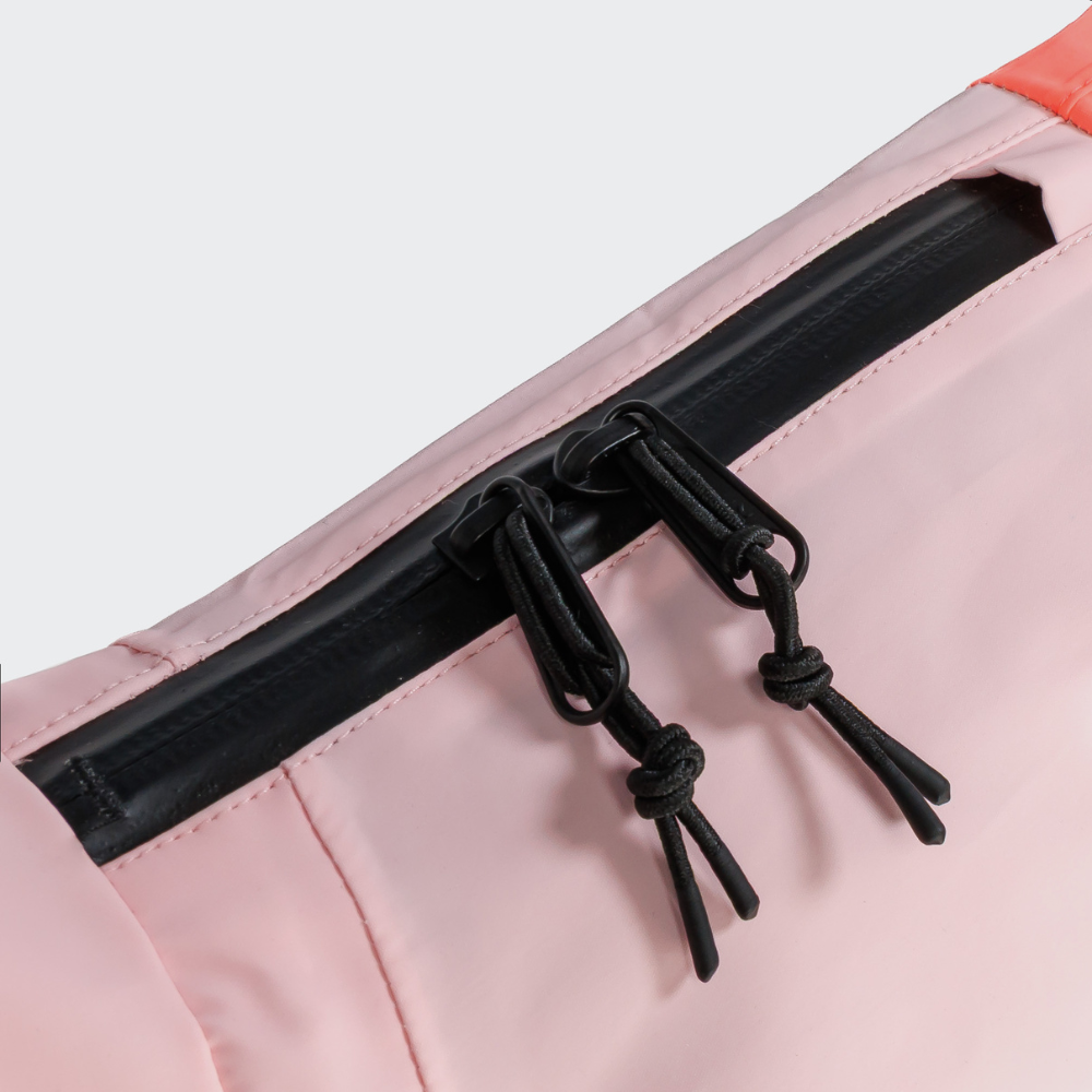Reißverschluss Leinenöffnung Cloud7 AKTIV Dackel Hunderegenmantel Peach-Neon Peach