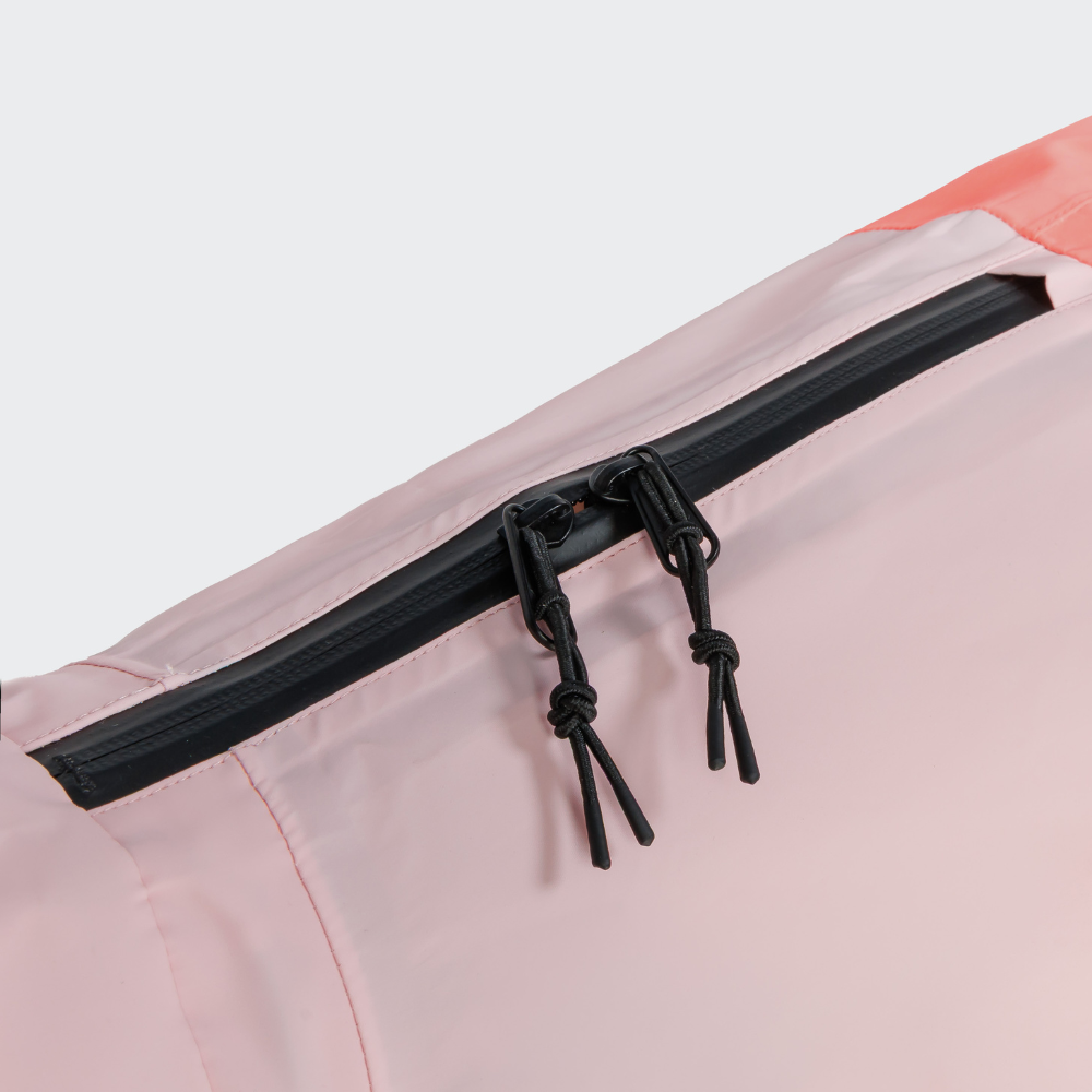 Reißverschluss Leinenöffnung Cloud7 AKTIV Hunderegenmantel Peach-Neon Peach