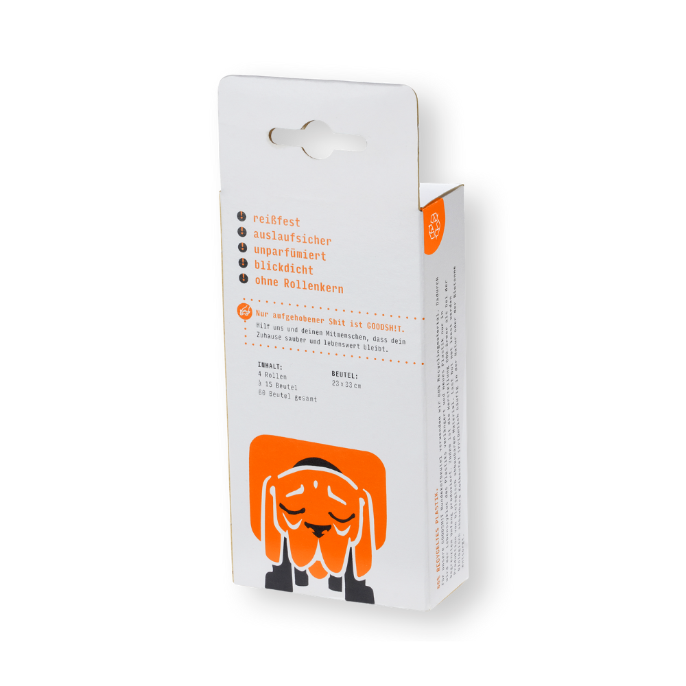 Rückseite 4er Packung Hunde-Kotbeutel - GOOD SH!T