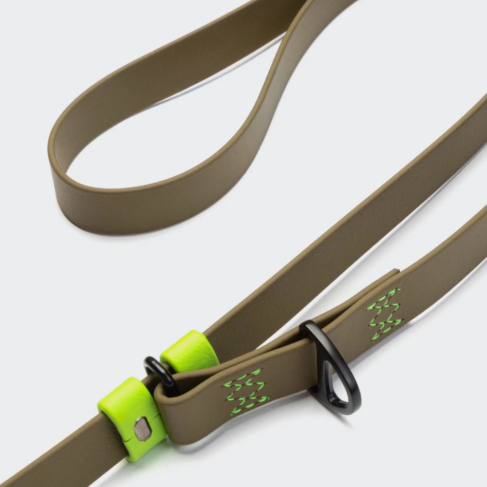 Schieber Cloud7 Handsfree Hundeleine BioThane Ipanema Olive-Neongrün