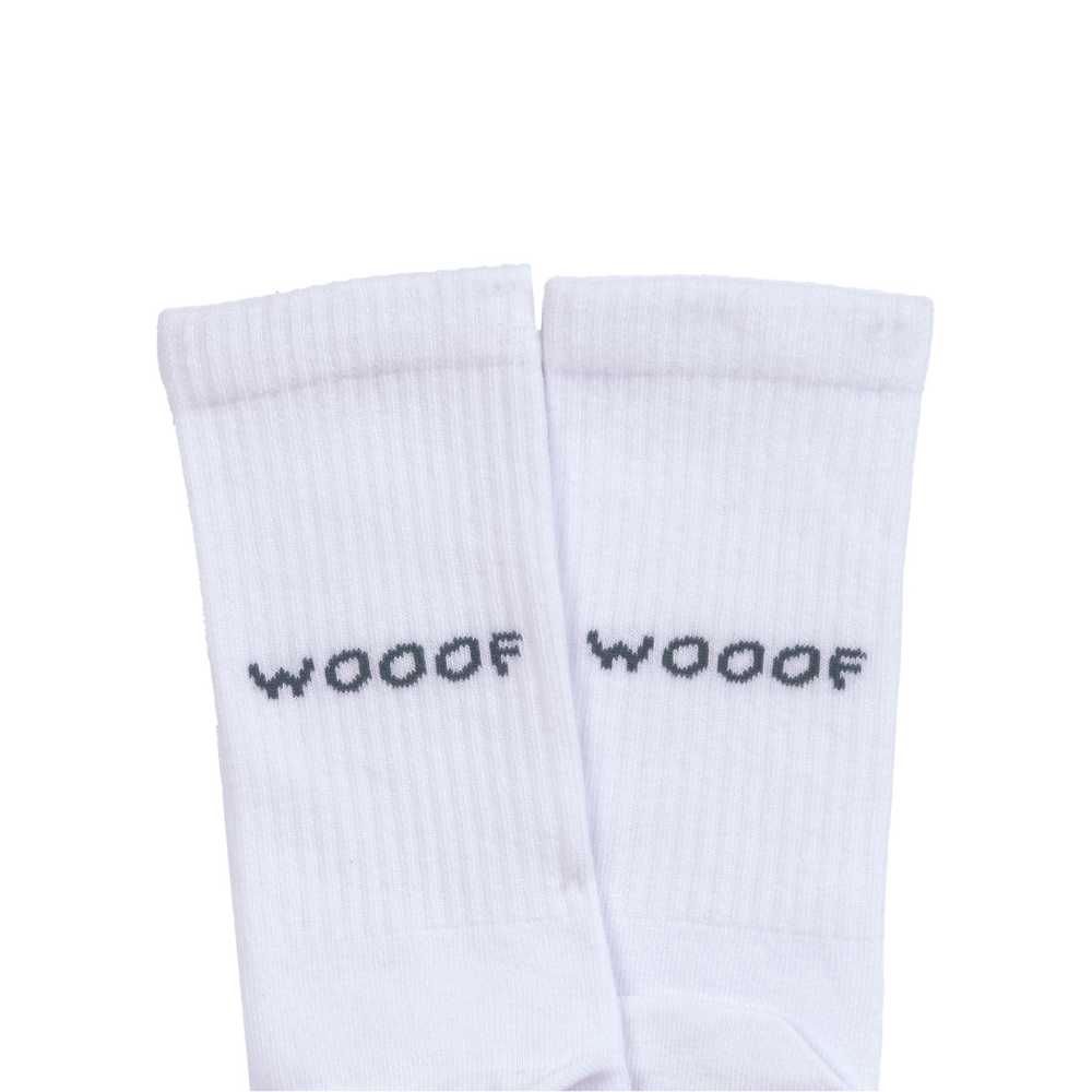 Schriftzug Tennis Socken WOOOF Lettering Grey - PALOPA