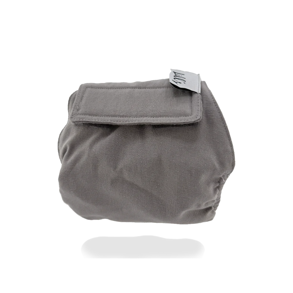 Seitenansicht Rüdenwindel LEON aus Bio-Baumwolle STONE GREY - lill's
