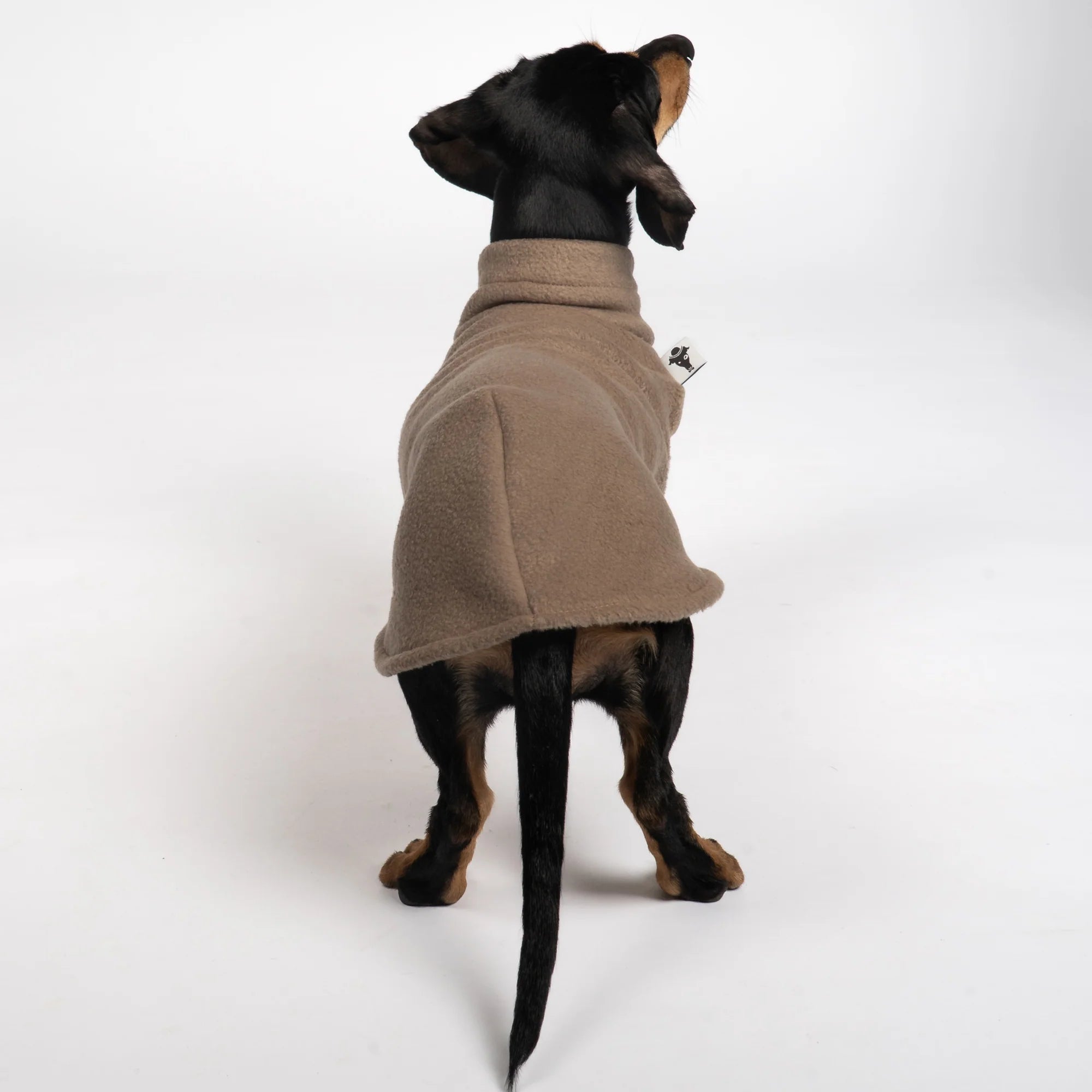 KARMA HUND Fleece Shirt für Dackel in Walnut