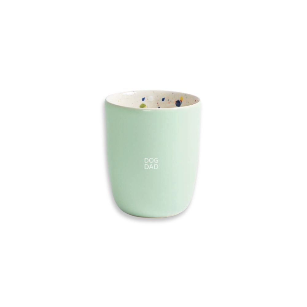 Tasse BREEZE Medium Cup grün 220 ml mit DOGDAD weiß - egg back home