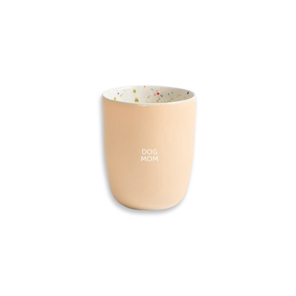 Tasse BREEZE Medium Cup orange 220 ml mit DOGMOM weiß - egg back home