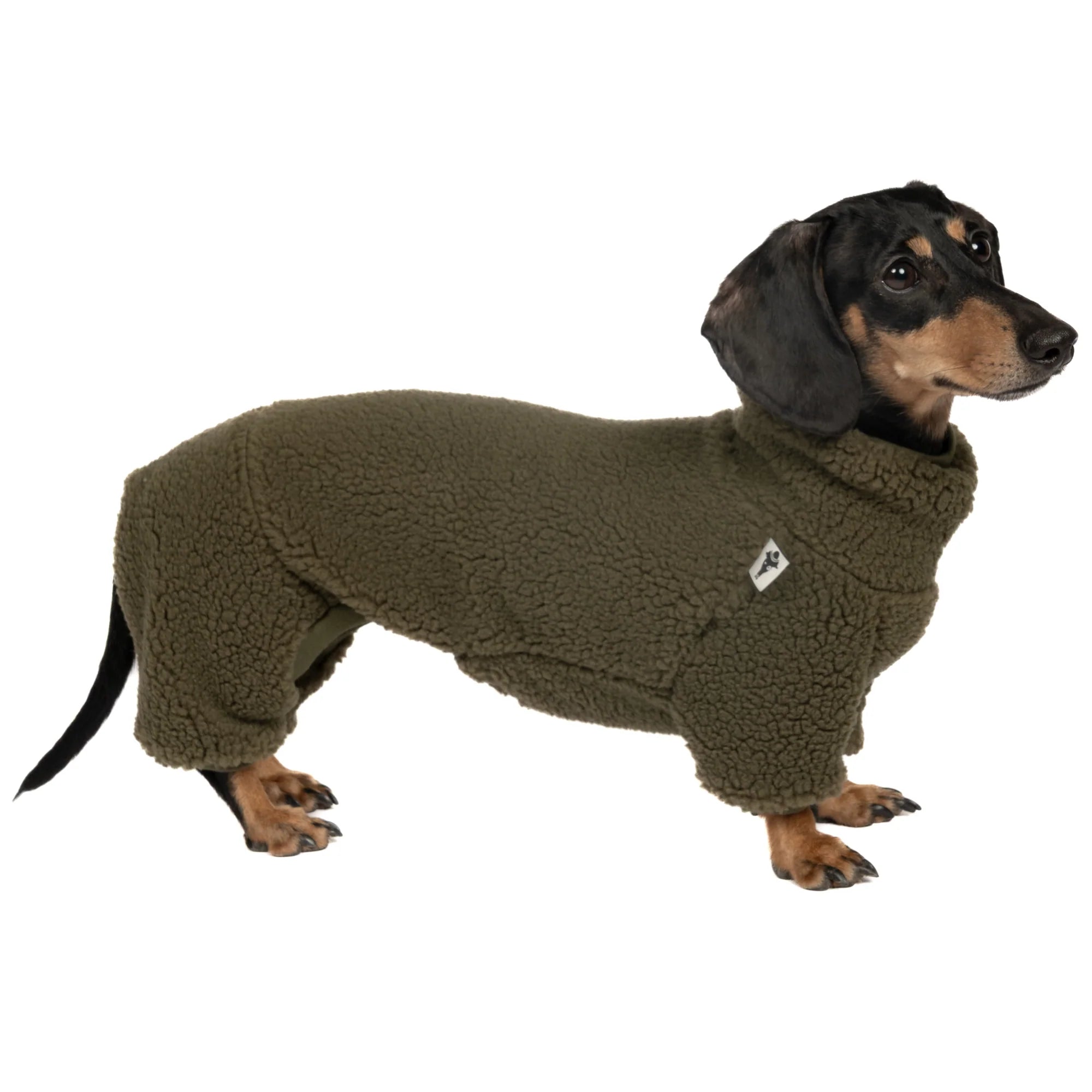 KARMA HUND Teddy Overall für Dackel in Dark Olive