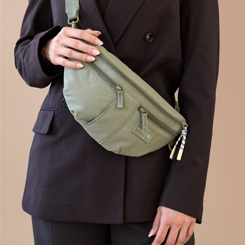 Tragebild Gassitasche EMMA Crinkled Pale Olive - PALOPA
