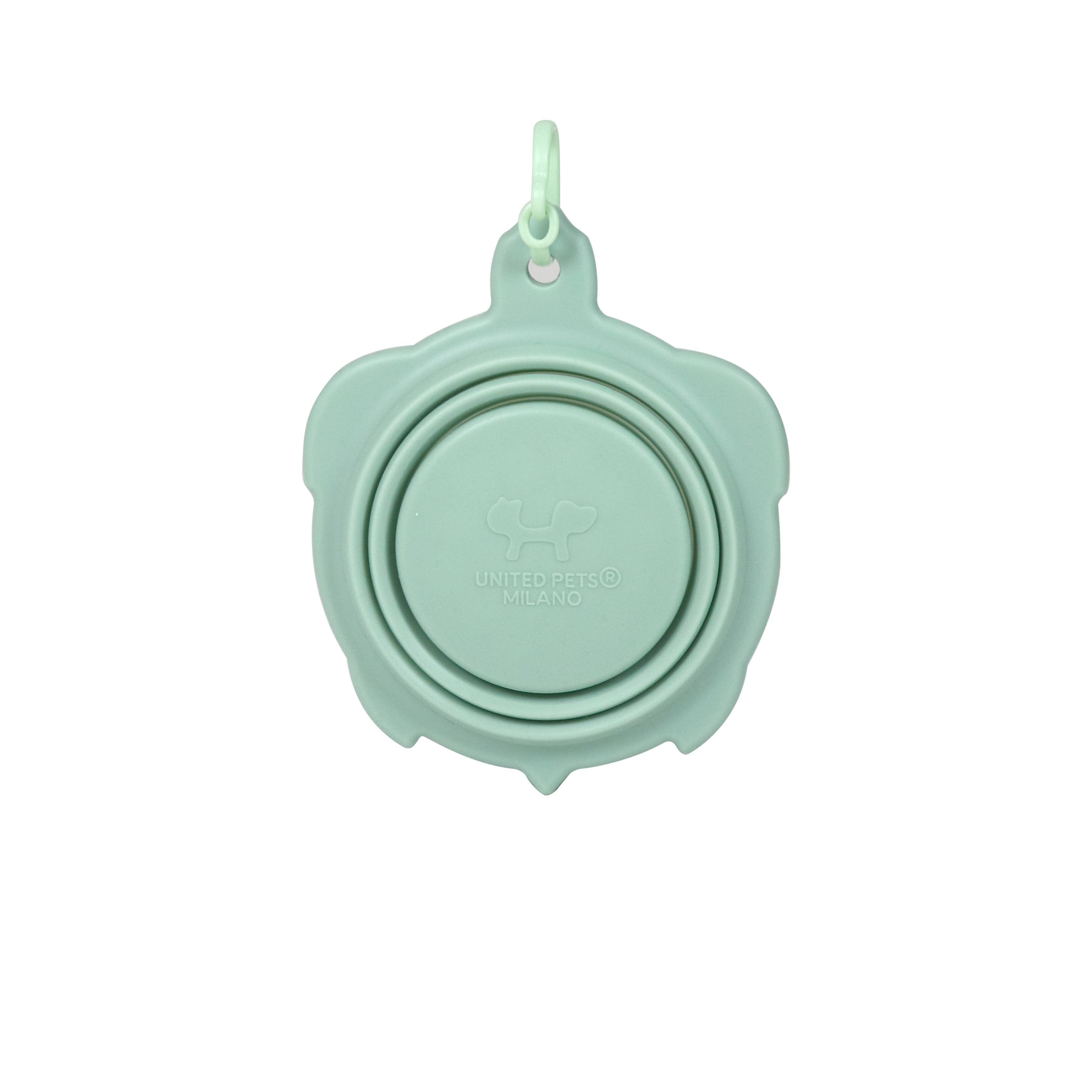 Unterseite Faltbarer Reisenapf Turtle 200 ml aus grünem Silikon - United Pets