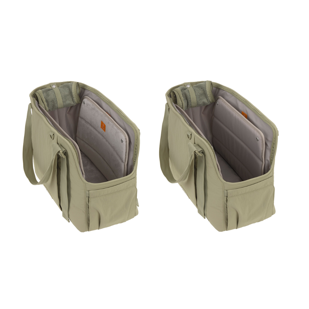 Varianten herausnehmbare Innenmatte Hundetragetasche WEDA Crinkled Pale Olive - PALOPA