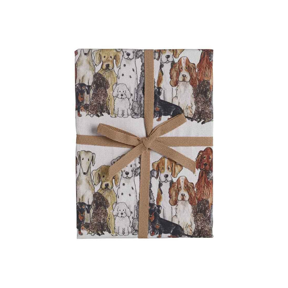 Verpackung Geschirrtuch Hunde, recycelte Baumwolle, 50x70cm - Nääsgränsgarden