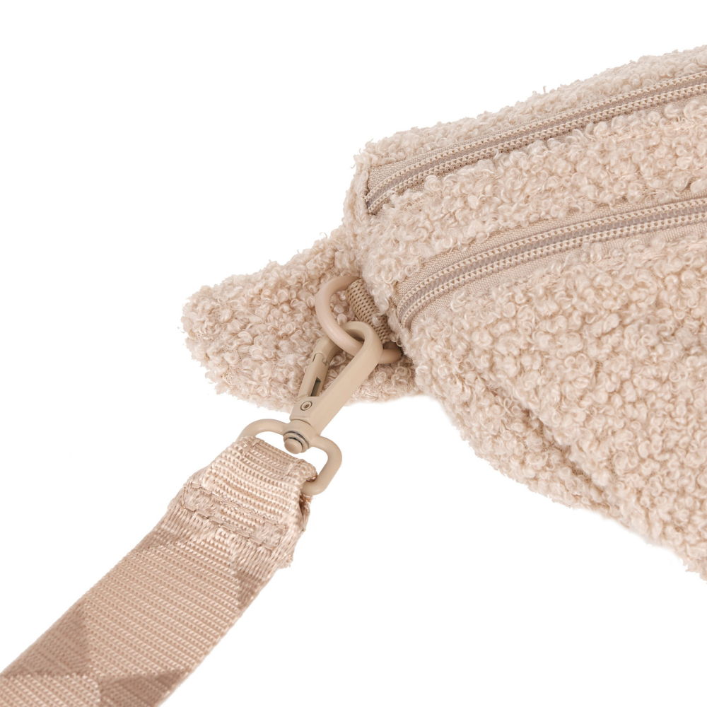 Verschluss Gassitasche EMMA Teddy-Fleece Beige - PALOPA