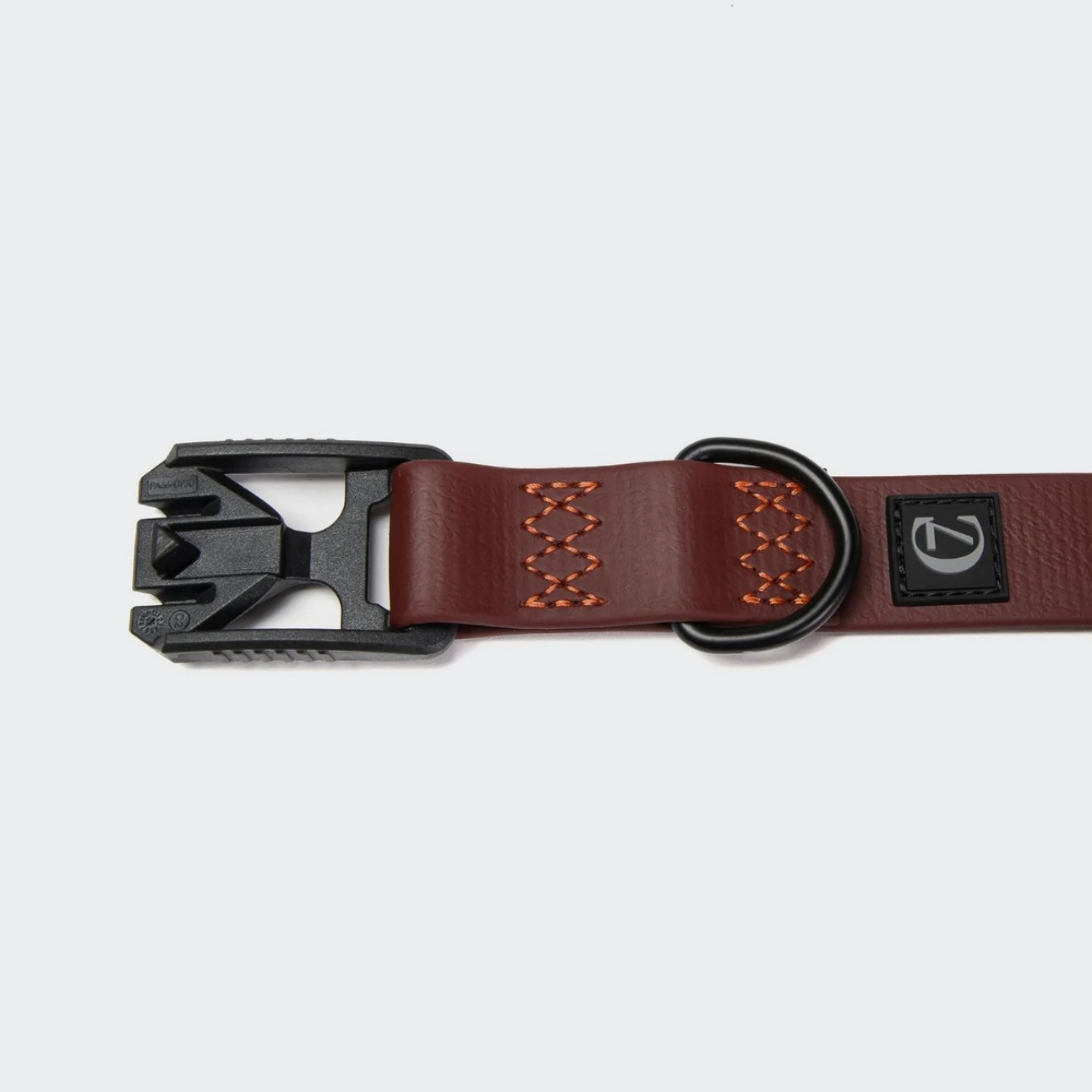 Verschluss & Details Cloud7 Hundehalsband BioThane Ipanema Aubergine Orange