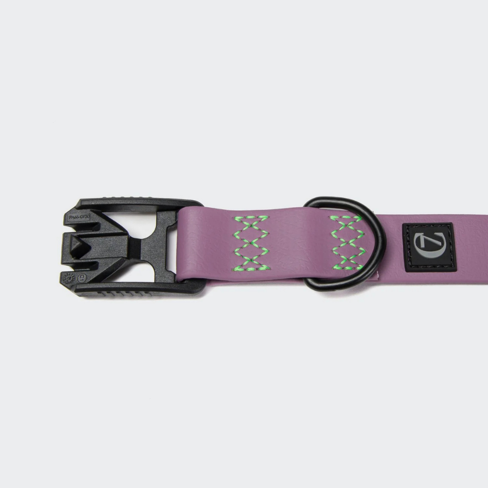 Verschluss & Details Cloud7 Hundehalsband BioThane Ipanema Lilac Neon Green
