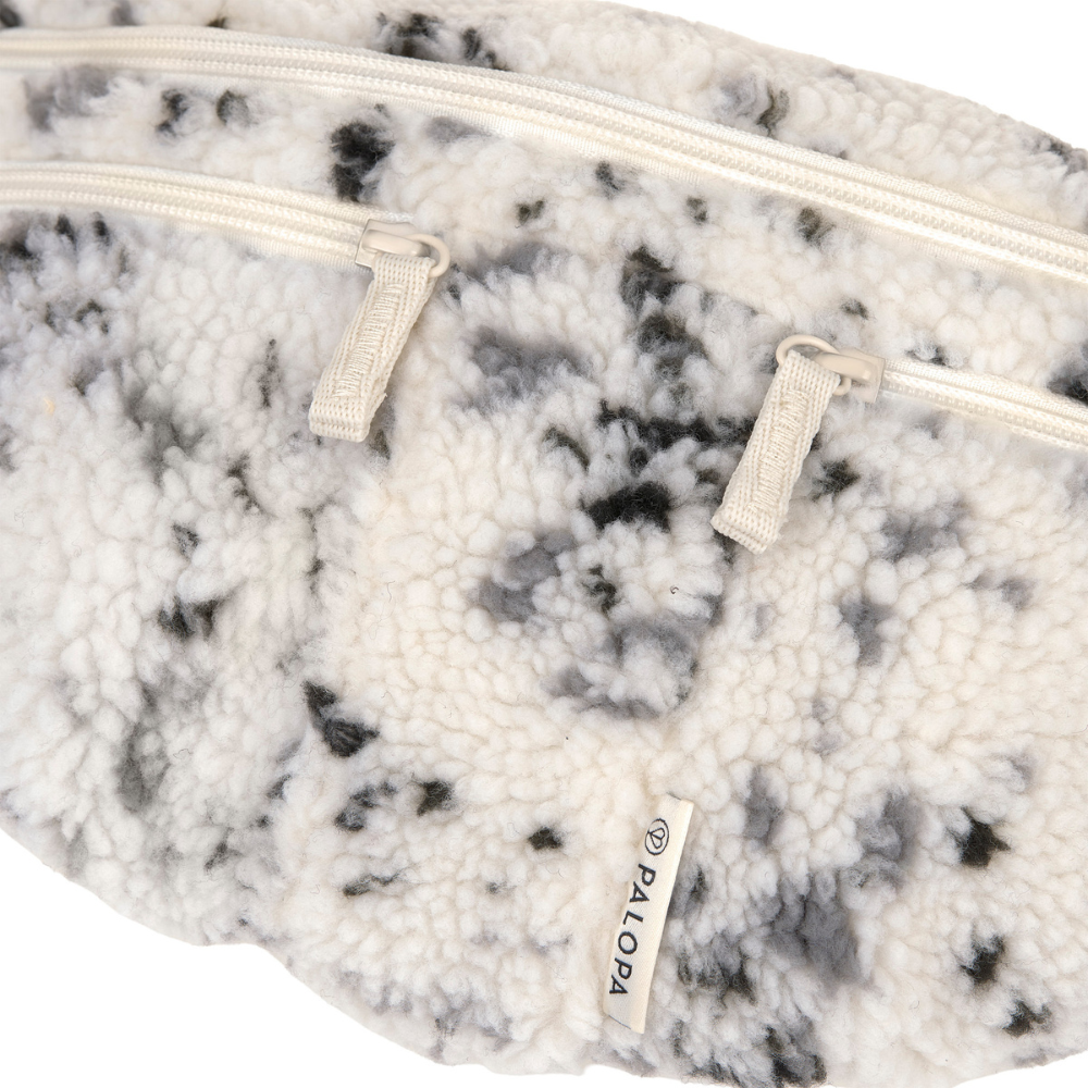 Vorderseite & Logo Gassitasche EMMA Teddy Speckled Creme - PALOPA