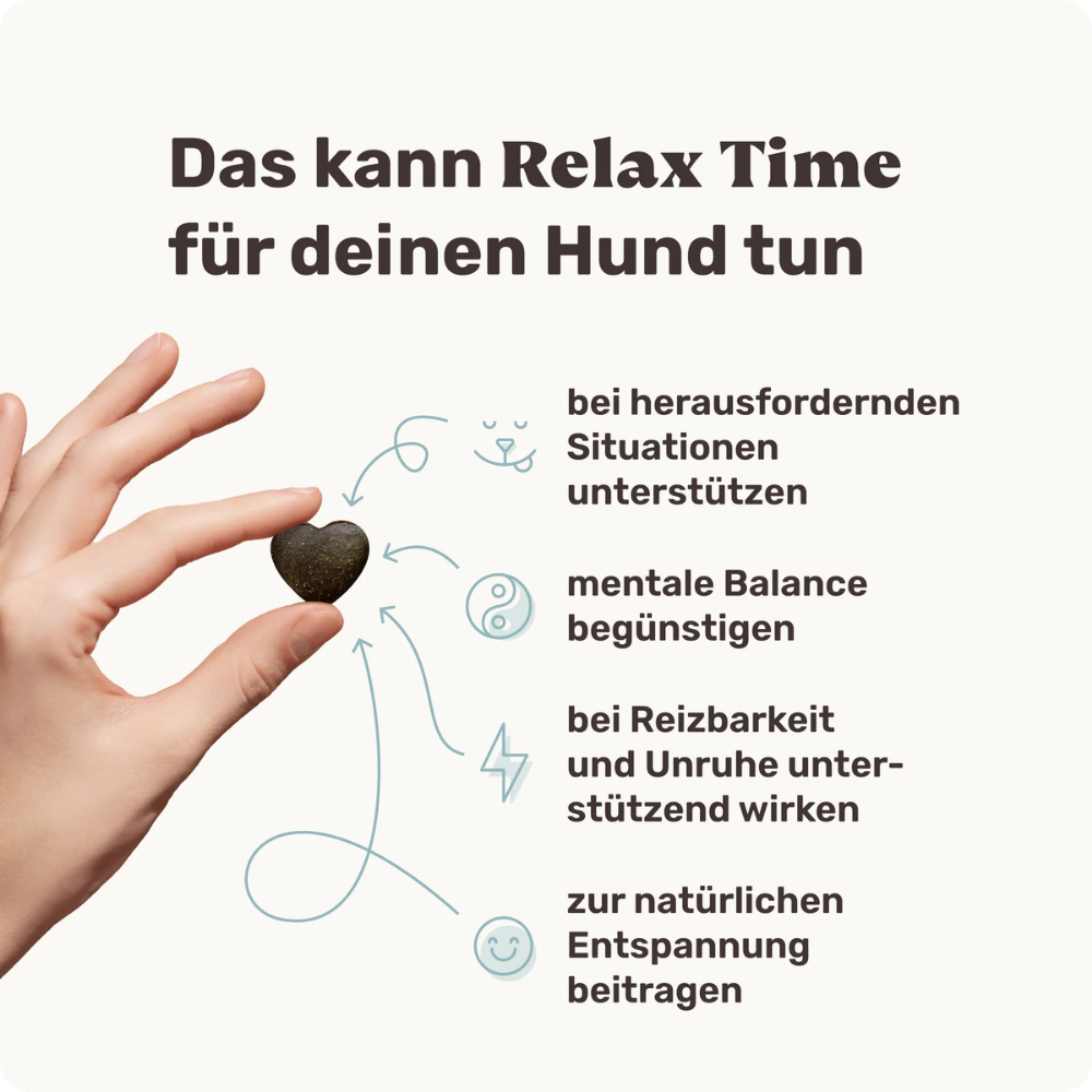 Vorteile Relax Time Entspannungs-Snack für Hunde - mammaly
