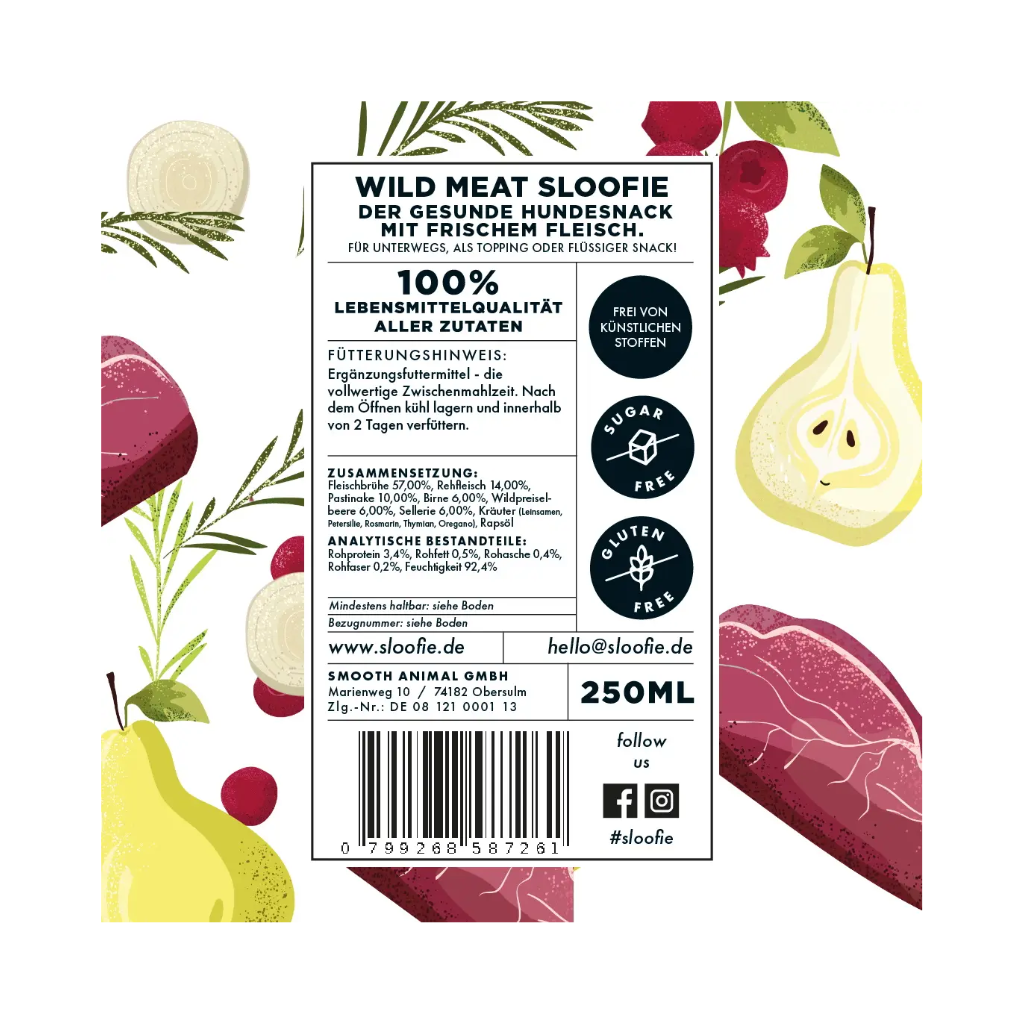 Zutaten Sloofie Smoothie - WILD WHITE WINTER - Reh