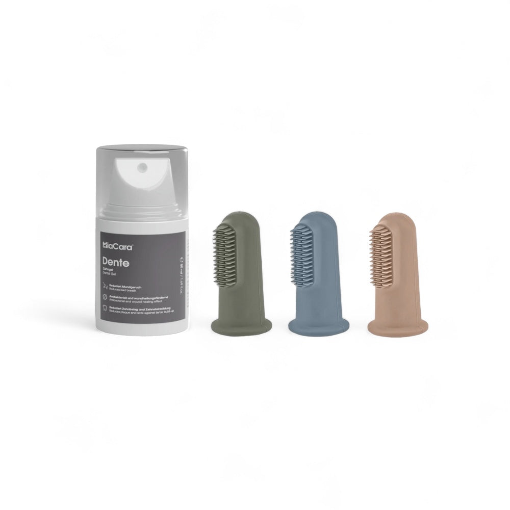 MiaCara Zahnpflege Set, Zahngel Dente & Zahnbürste Dito
