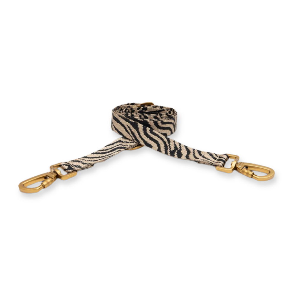 Zebra Hundeleine Beige/Black - DOGGUO