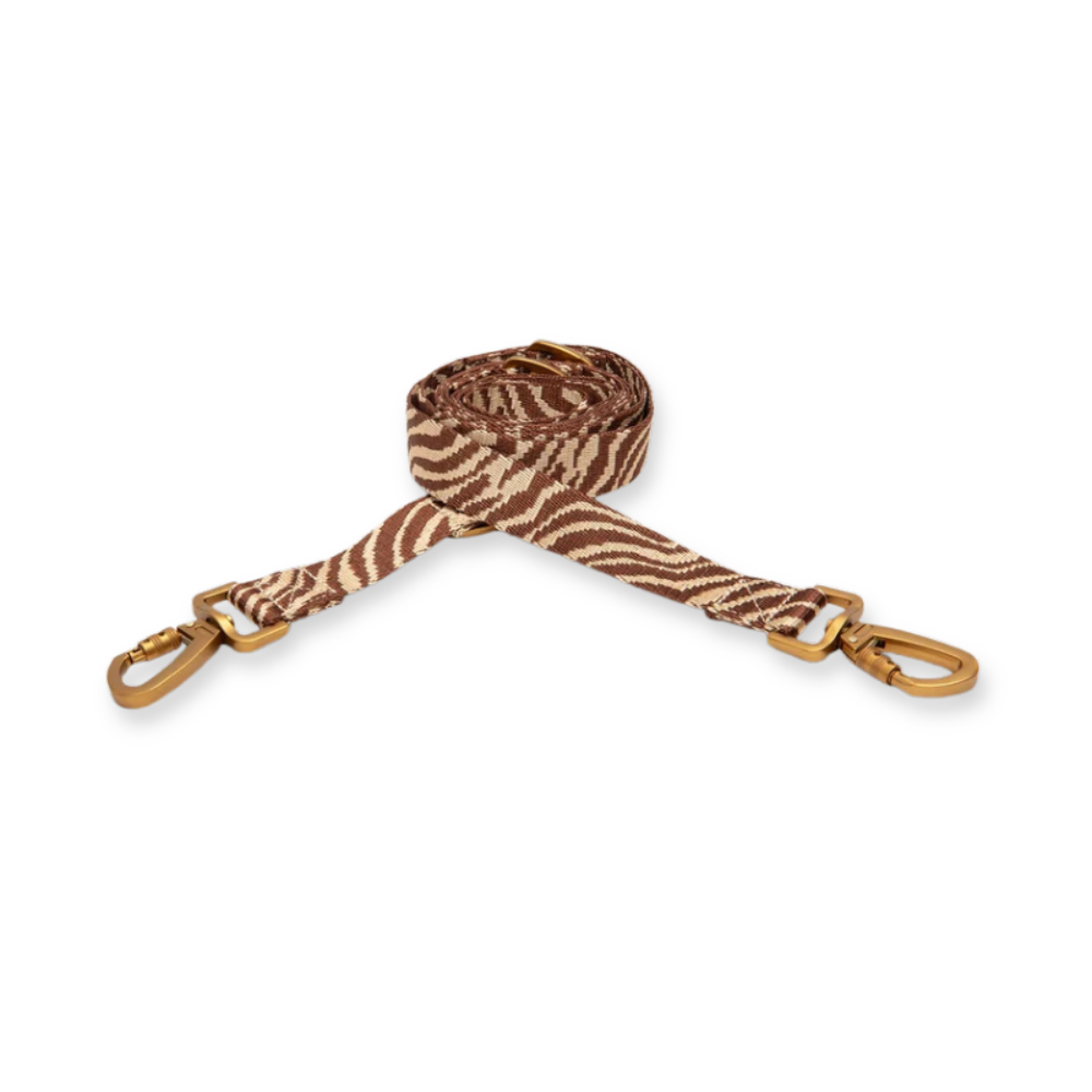 Zebra Hundeleine Brown/Beige - DOGGUO