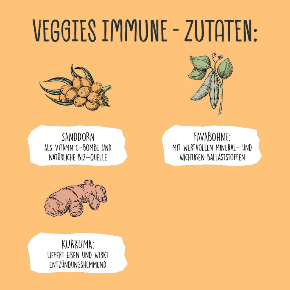 Zutaten Trainingssnack VEGGIES Immune - VEGDOG