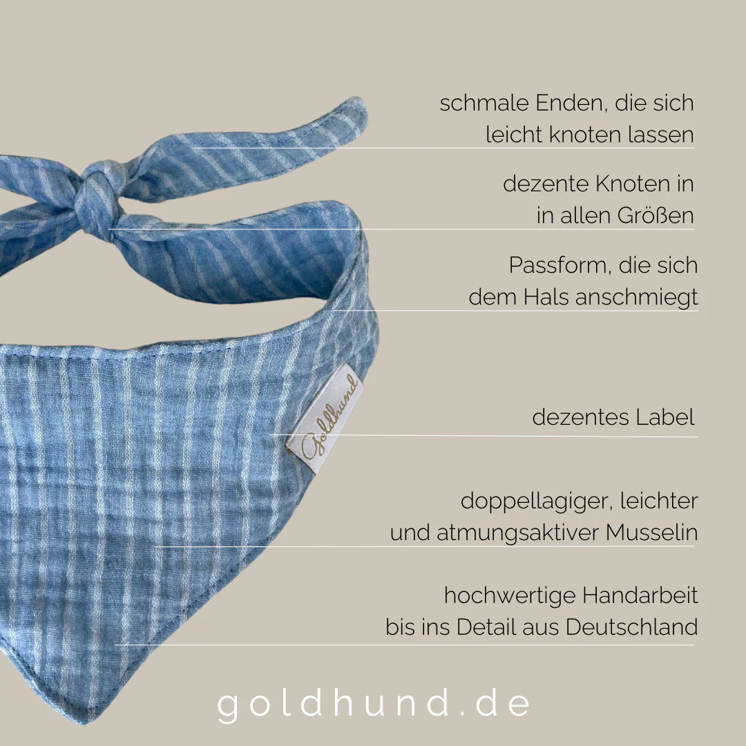 Beschreibung & Details Hundehalstuch Seaside Hug - Goldhund