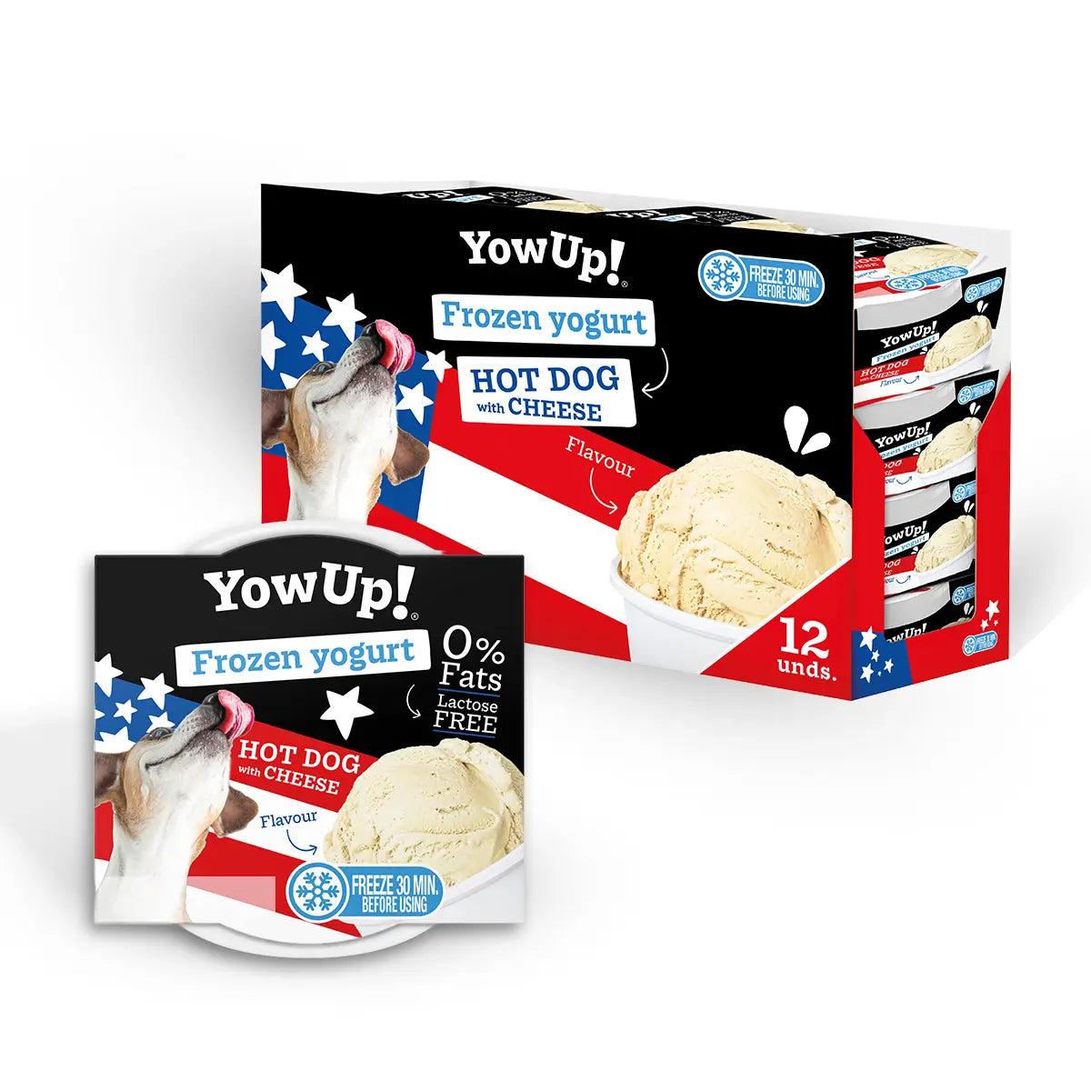 YowUp! Hundeeis Eiscreme Joghurt Hot-Dog Cheese