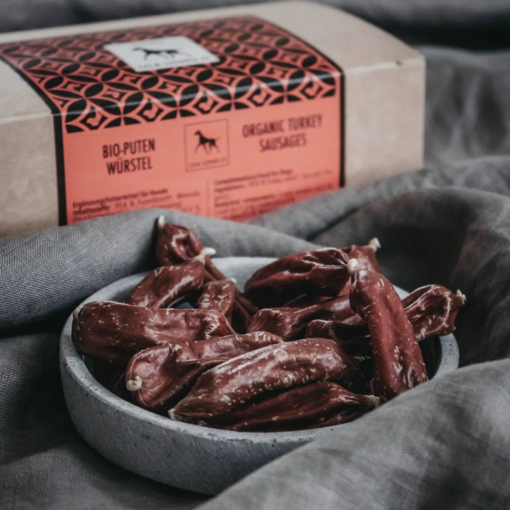 Moodbild & Beispielinhalt Bio Puten Würstel - LILA LOVES IT