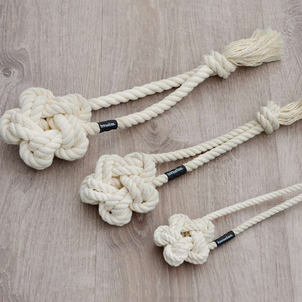 Größenübersicht Hunde-Tau-Spielzeug ECO BLOOMY Natur - treusinn