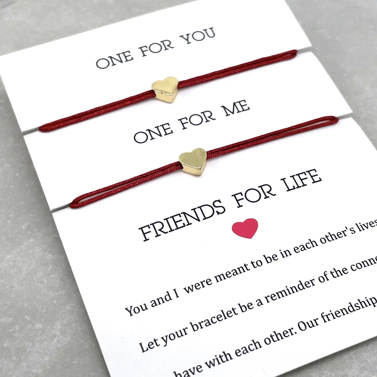 Armband Freundschaftsarmband Herz 2x FRIENDS FOR LIFE