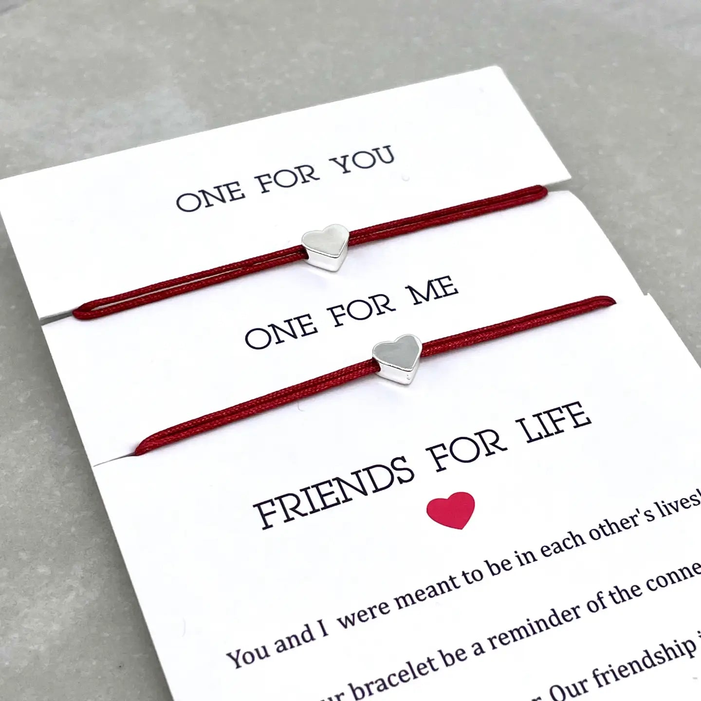 Armband Freundschaftsarmband Herz 2x FRIENDS FOR LIFE