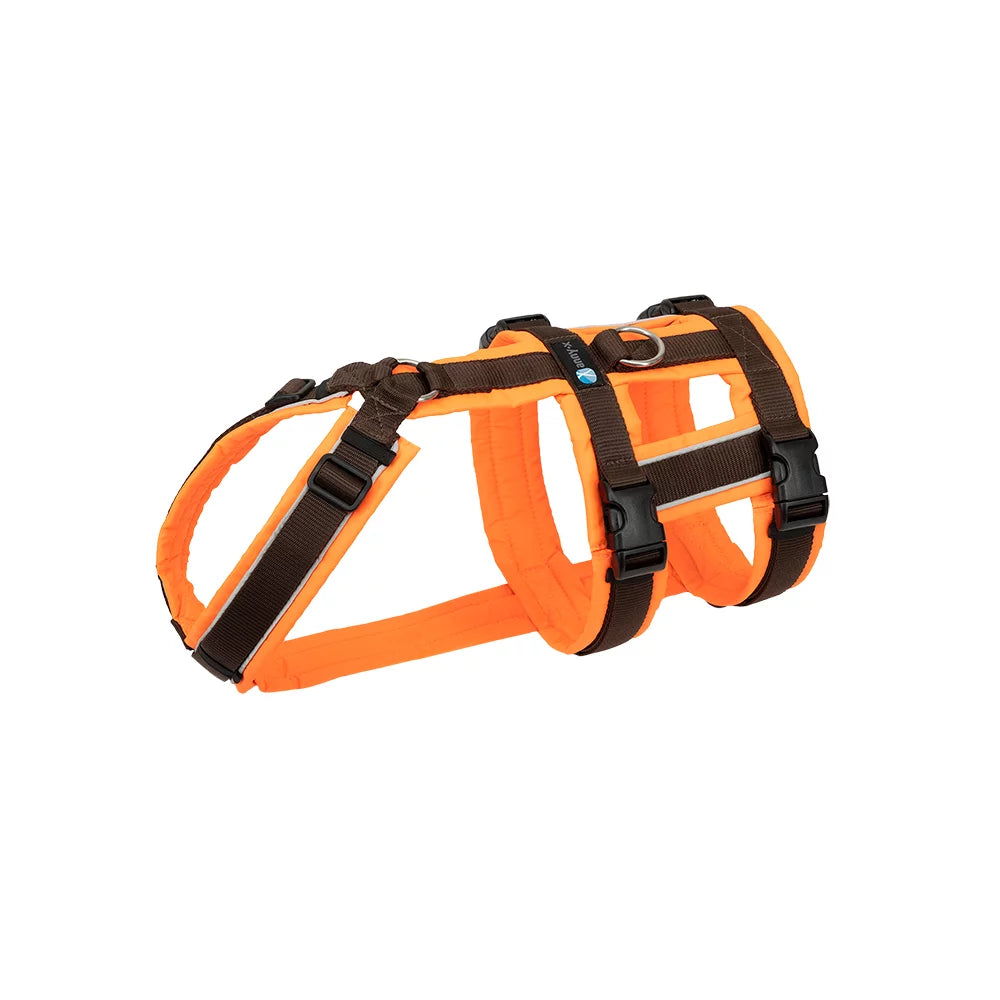 Hundegeschirr SAFTY PROTECT orange/braun - annyx