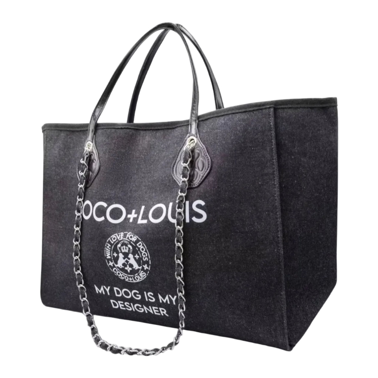 COCO + LOUIS "et voilà! Denim-Bag" mit Deinem Hund - personalisierbar