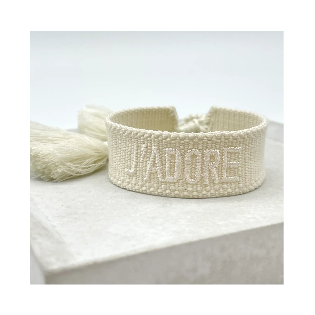 Moodbild Statement Armband J'Adore Creme - LOVIN'DOG