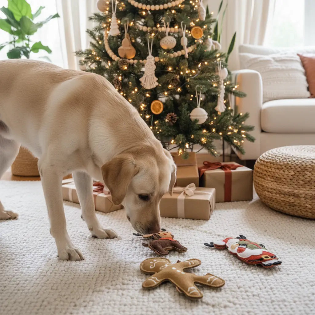 Hundespielzeug aus Wildleder "Elf" X-MAS